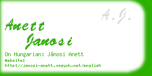 anett janosi business card